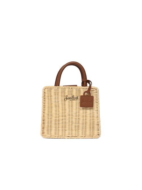 Borsa Shop Mini in paglia e pelle Cuoio Mc2 Saint Barth | SHBM000201737L